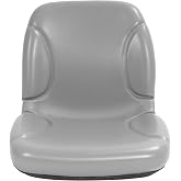 Wutist Compact Tractor Seat Compatible with Tractor TC Boomer Workmaster | Compatible with New Holland Tractor TC Boomer Workmaster Series Models; Replacement for 87385235 Plastic Gray