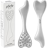 pfefe Stainless Steel Gua Sha & Face Roller, 3-in-1 Dolphin Facial Roller for Esthetician Supplies Women Gift, Skin Care Tool for Puffiness, Wrinkles, Dark Circles (1 Pc)