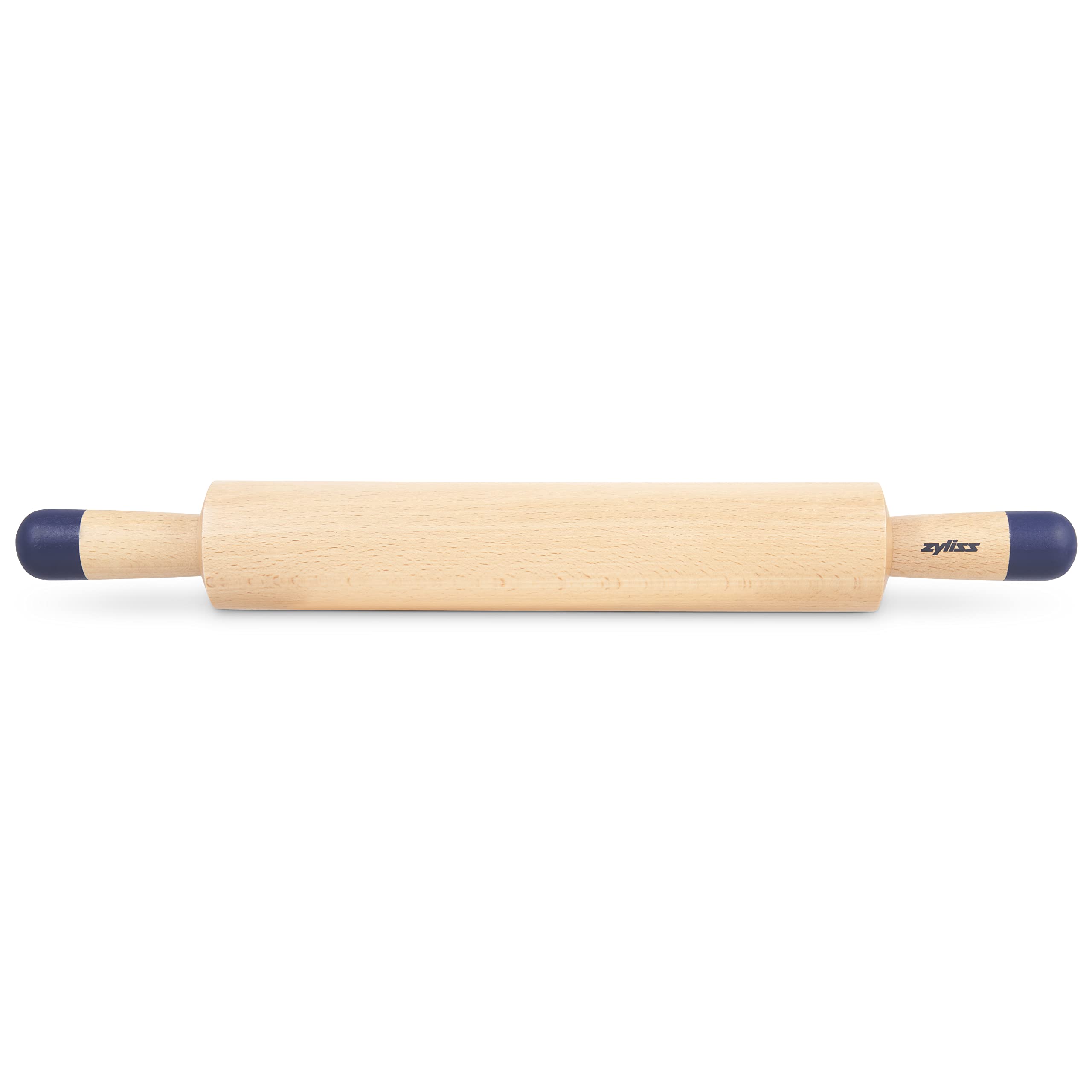 Zyliss E980212 Rolling Pin, 47cm/18.5in, Wooden/Silicone, Roll Cake/Pizza/Baking/Dough/Mixtures, Responsibly Sourced Wood, Weight Ensures Even Rolling