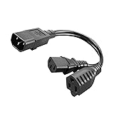 C14 to C13+NEMA 5-15R Y Splitter Power Plug