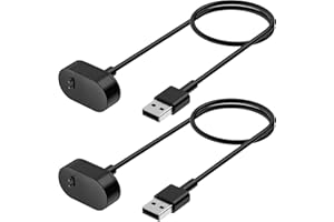 Oumida 2 Pack Charger for Fitbit Inspire/Inspire HR/Ace 2 Replacement USB Charging Cable 0.98FT Durable Portable Charging Dock Cord for Fitbit Inspire/Inspire HR/Ace 2 Accessories (30cm), Black