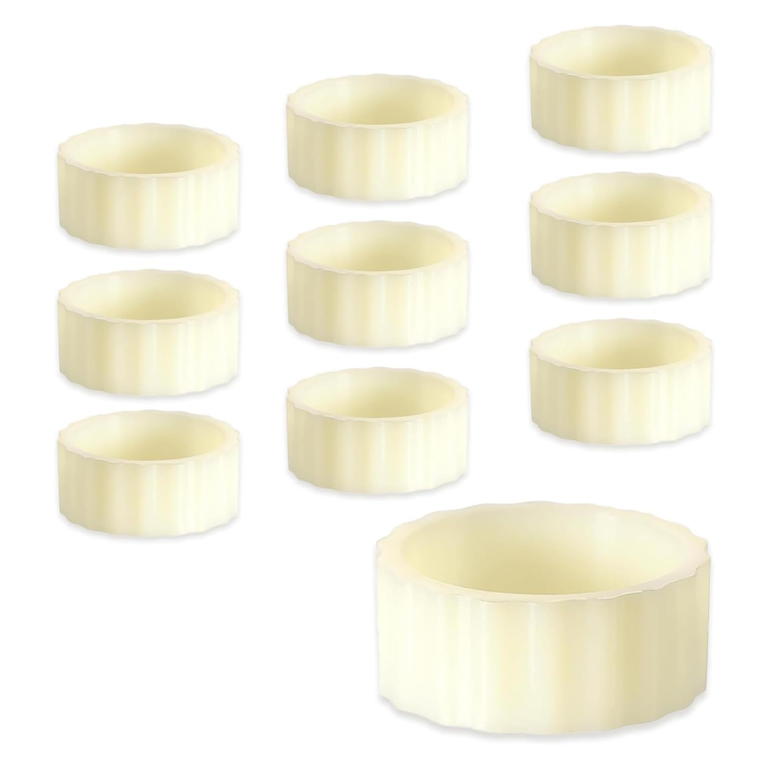 Photo 1 of 10?Pack Rubber Candle Grippers for Taper Candles – Non?Slip Candle Hugger Gaskets & Peg Holders for Secure Upright Fit in Candle Holders & Cups