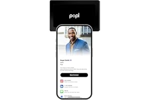 Popl Metal Digital Business Card - Smart NFC Networking Card - Tap to Share - iPhone & Android (Metal Black)