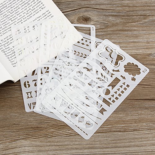 image for Bestgle DIY Drawing Template Journal Stencil Set Planner Stencils for 