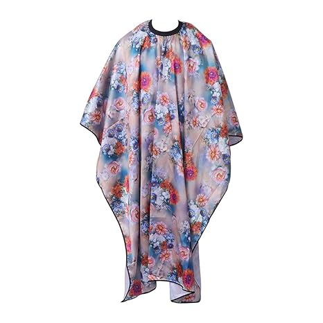 Buy 1pc Xl Waterproof Haircut Cape Printing Flower Pattern Elastic