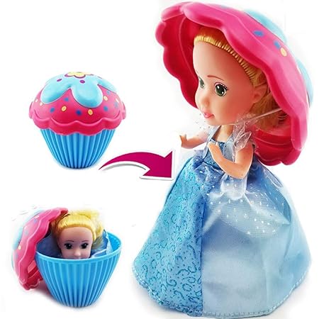 YAGAIU Cupcake Surprise Scented Prinzessin Puppe (Farben und Stile Mai varieren) (8cm/3.15inch)