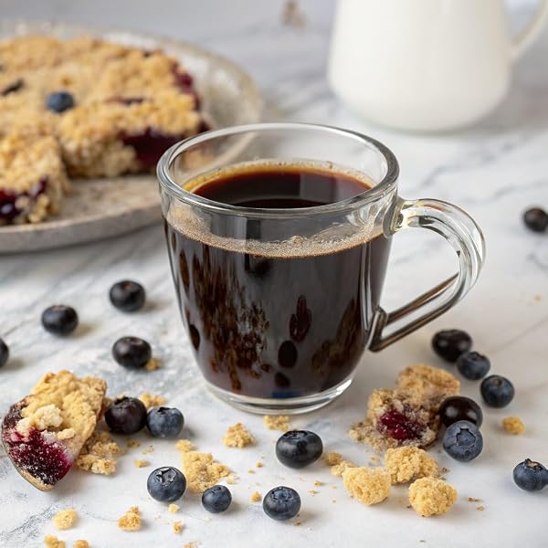 CRAZY CUPS FLAVORED GROUND BLUEBERRY COFFEE, BLUEBERRY COBBLER COFFEE IN 10 OZ BAG, FOR BREWING FLAVORED HOT OR ICED