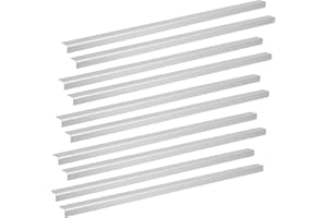 LC LICTOP Aluminum Angle Stock, Metal Corner Guards, Peel and Stick L Shaped Wall Door Frame, Cabinet Protectors Edge Trim Molding, 13.9in L x 0.4in-0.6in W x 0.07in T, 4Pcs Silver