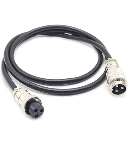 Amazon.com: 3.28 ft GX16 3 Pin Cable Male to Female Head Aviation