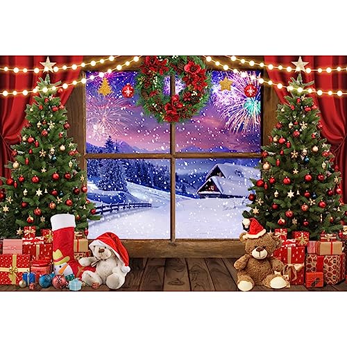 Weihnachtsbaum 270x180cm Hintergrund Frohe Weihnachten Thema Holztür Fotografie Hintergrund Winter Schnee Szene Neujahr Fotografie Hintergrund Fotostu
