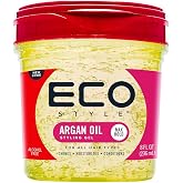 Eco Style Moroccan Argan Oil Styling Gel - Promotes Healthy Hair - Nourishes And Repairs - Delivers Long Lasting Shine - Provides Maximum Hold and Helps Tame Frizz - Ideal For All Hair - 8 oz