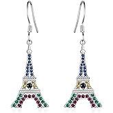 Eiffel Tower Earrings 925 Sterling Silver Eiffel Tower Statue Earrings for Women French Paris Souvenir Jewelry Gifts