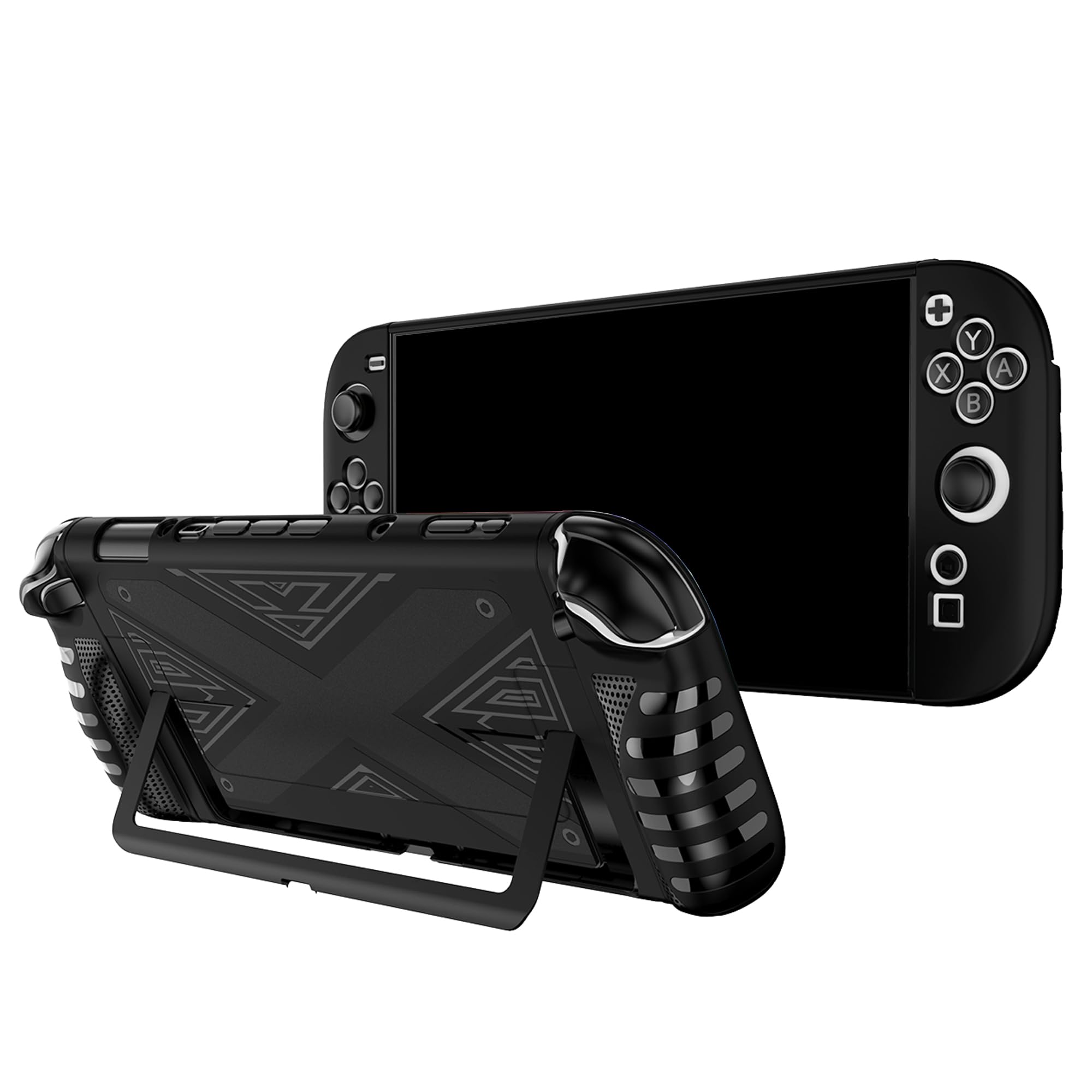 Photo 1 of ***2 pack**Dockable Case Cover for Switch 2(2025) KAIPLAYHORIZON TPU Protector Case Black Skin Game Handheld Accessories Shockproof Non-Slip