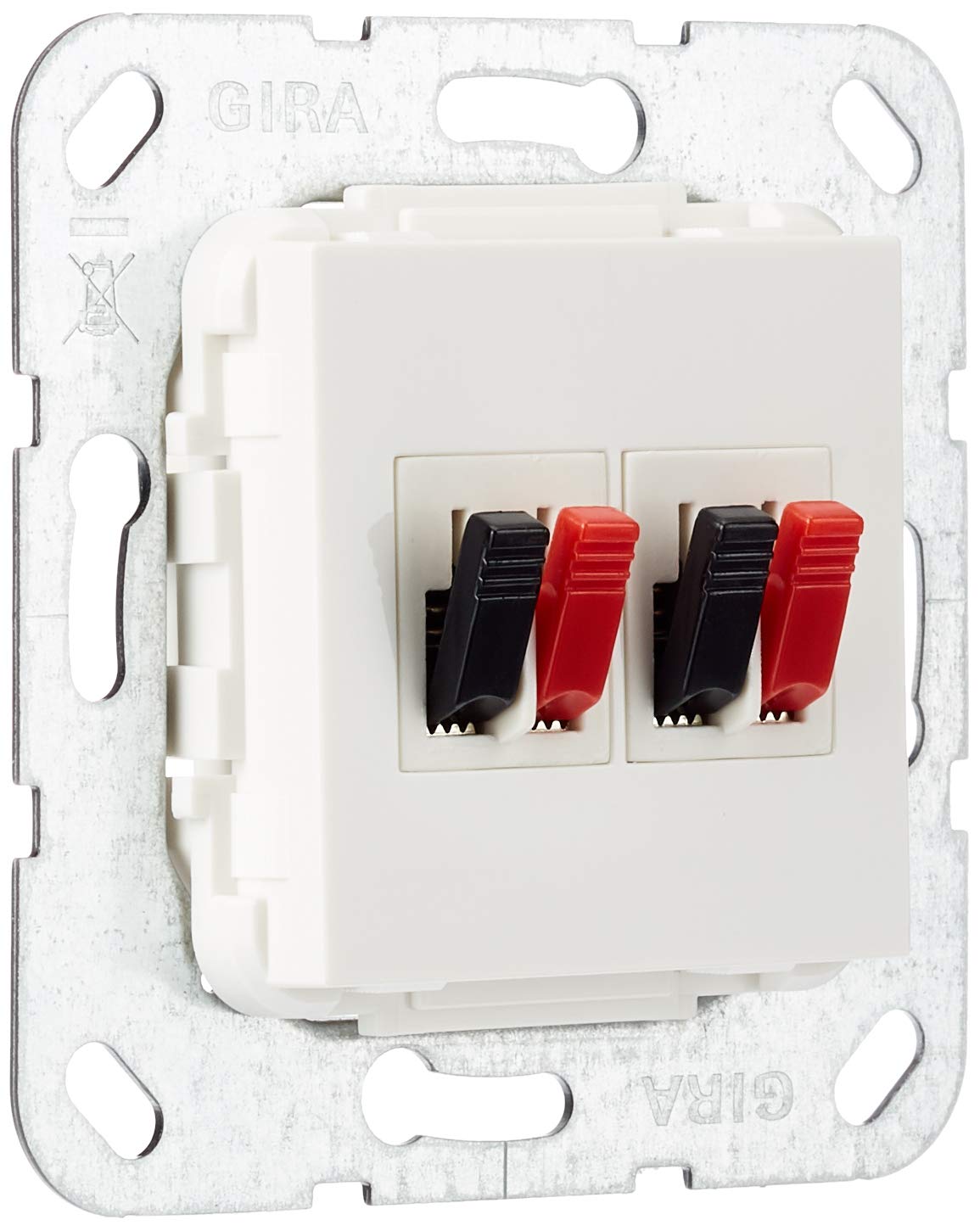 Gira 569303 Speaker Connection 2-Way Insert, Pure White