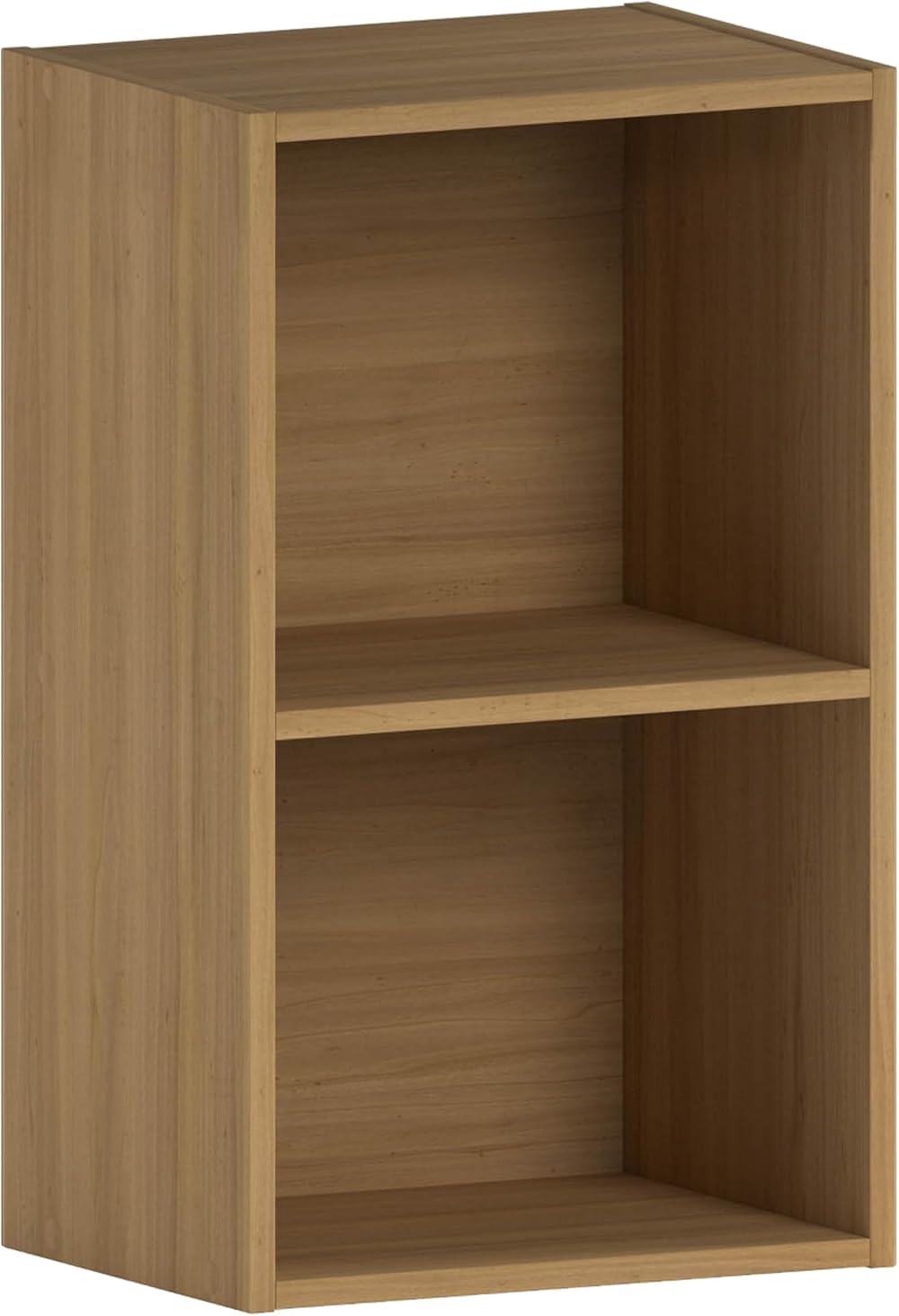 Vida Designs Oxford 2 Tier Cube Bookcase Oak Wood Shelving Unit