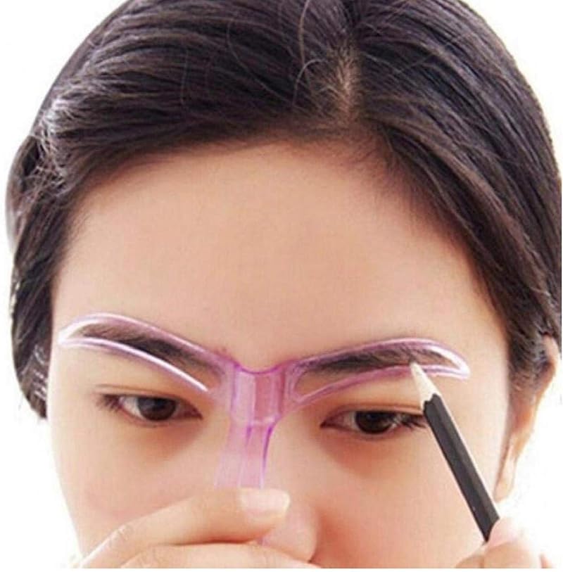 AMOYER Eyebrow Stencil Template Women DIY Makeup Grooming Drawing Beauty Tool