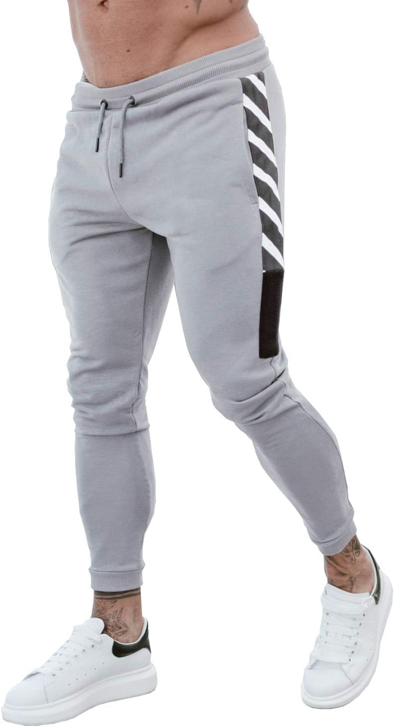 CANGHPGIN Men’s Sports&Casual Striped Jogger Pants, Athletic Cool Dry Tapered Sweatpants for Training, Running, Workout