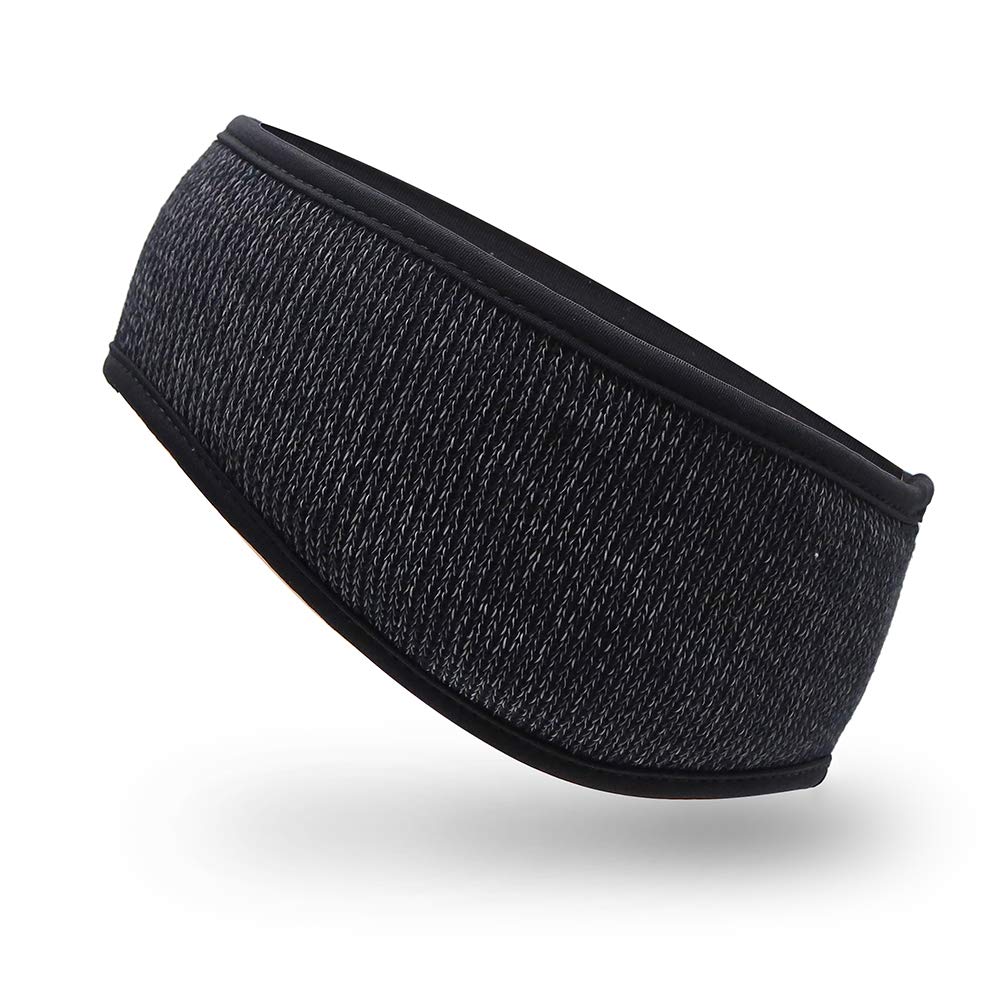 Winter light reflective Running Headband, fleece lined,warm earmuffs mens knitted headband for women elastic unisex