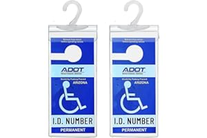 TB TBUYMAX Handicap Placard Holder for Auto, Small Size Ultra Transparent Handicapped Placard Holder, Handicap Parking Sign Holder with Large Hanger by Tbuymax (Set of 2)