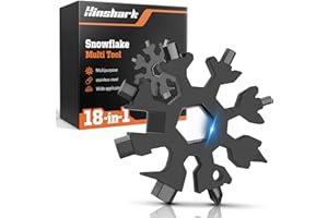 HINSHARK Stocking Stuffers Gifts for Men 18-in-1 Snowflake Multitool, Christmas Birthday Gifts for Men Dad Husband Him Grandpa, White Elephant Gifts for Dad Who Have Everything, Cool Gadgets Tools