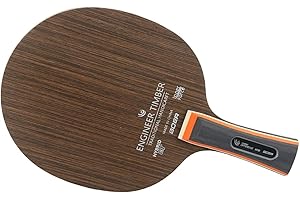 For ping Pong Blade Paddle, Long Handle, Black+Yellow Color, 6 2mm Thickness (Iron sword wood)