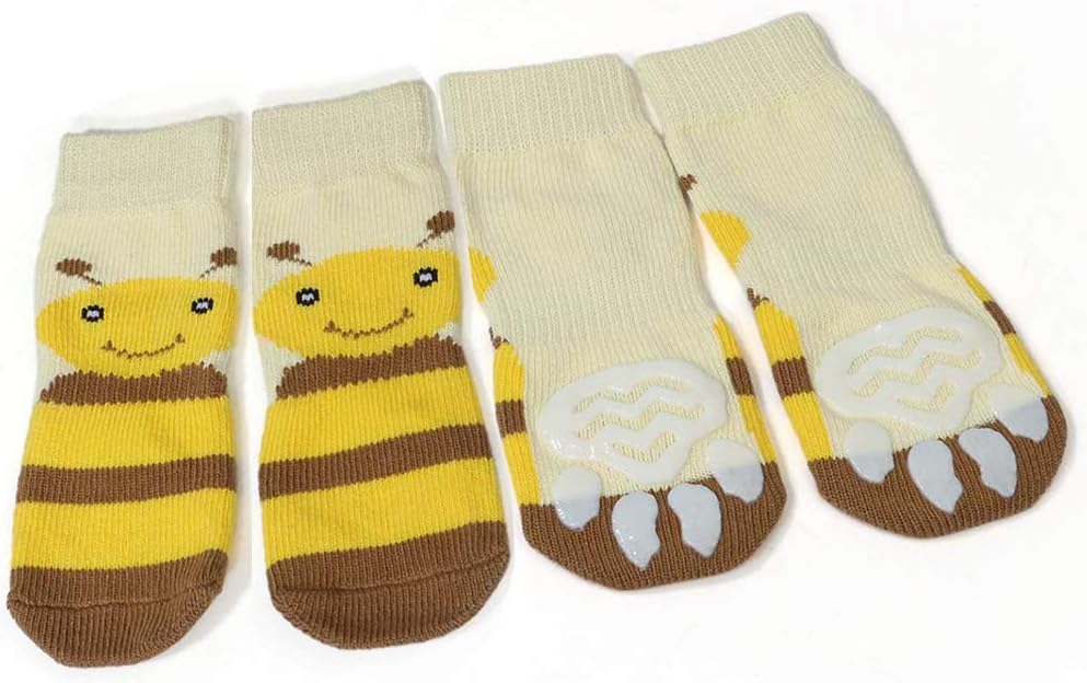 LifeWheel Traction Control Cat Dog Socks Indoor Rubber Nonskid Paw Protector Cotton Socks Random Color - Image 5