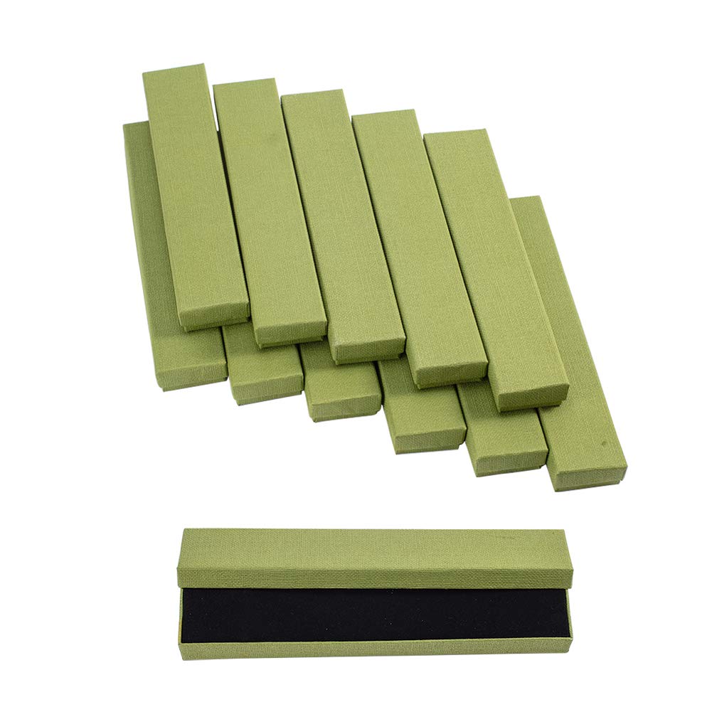 NBEADS 12 Pcs Jewellery Gift Box, Cardboard Jewelry Box Gift Holder Box for Necklace, 21x4x2cm