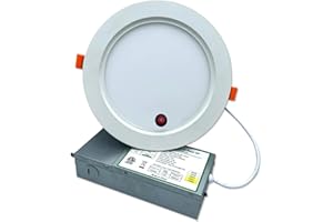 E2 LIGHTING 6 Inch Recessed LED Light with 8W Emergency Battery Backup 90 mins, 1250lm Dimmable Slim LED Downlight, 5CCT Tunable 2700K-5000K Fixture 100-277V