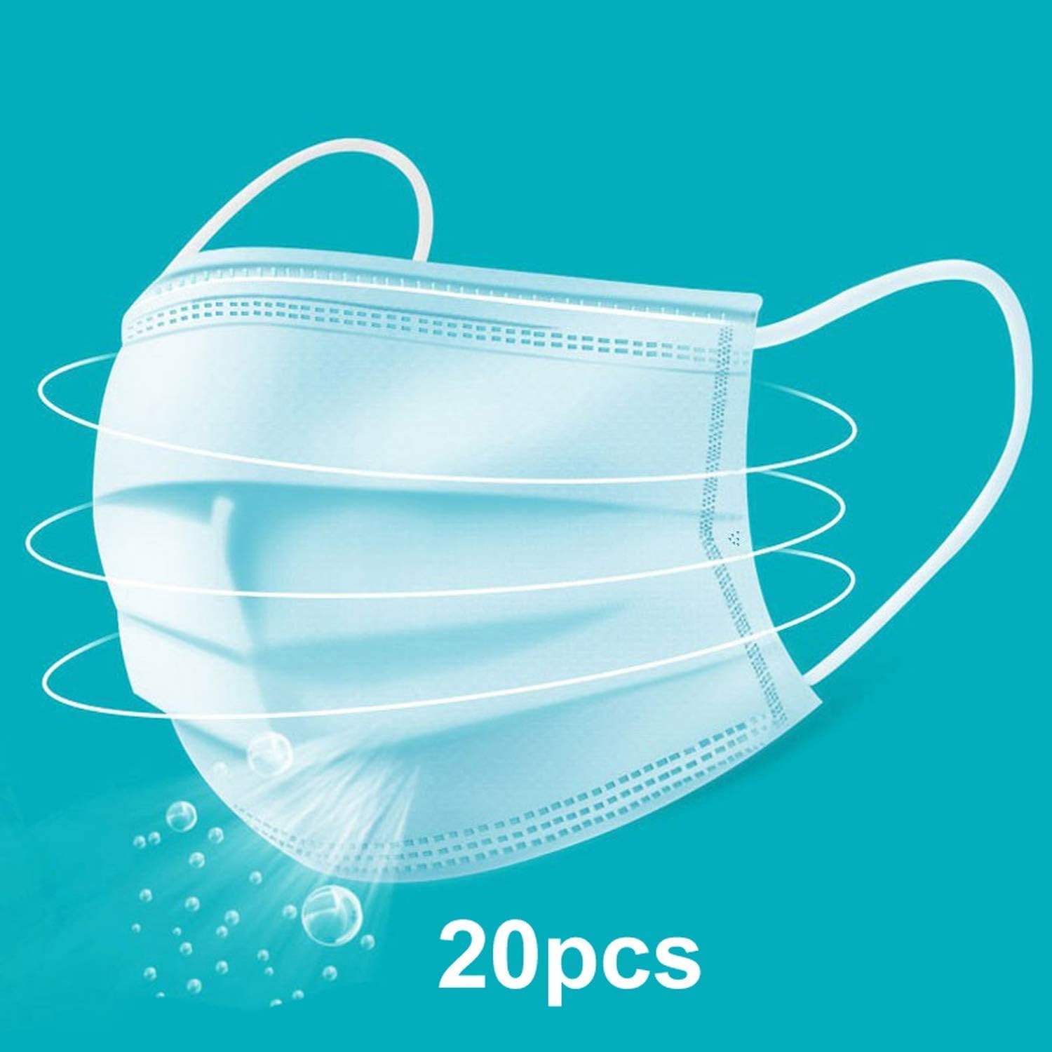Sanrense 20pcs 3 Layers maskk for Germ Protection Virrus maskk Protection for air Pollution Fast shipping-20pcs-