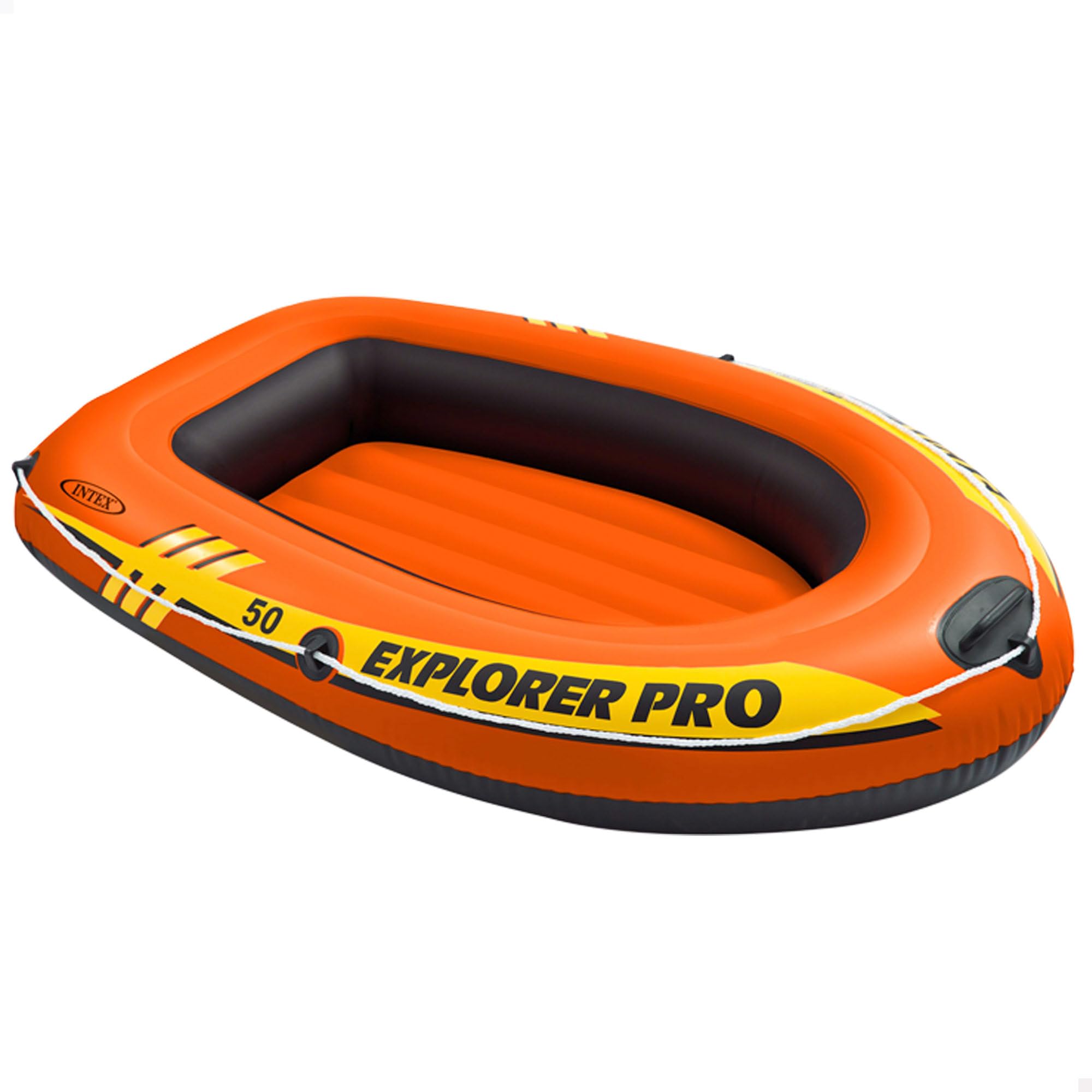 INTEX Bateau Explorer Pro 50 sans Rames, Orange, 137 x 85 x 23 cm
