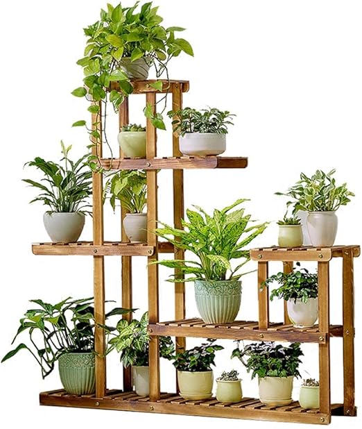 Soportes para Plantas Estante de la Flor Estante de Piso de Madera ...