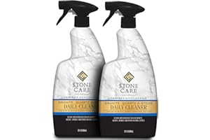 Stone Care International Granite Cleaner - 32 Fluid Ounces (2 Pack) Granite Marble Quartz Tile Travertine Limestone Slate Clean