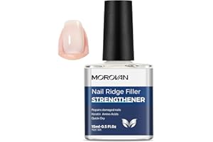 Morovan Nail Strengthener and Growth: Nail Polish Hardener for Damaged Nails Treatment Natural Keratin Repair Ridge Filler Prevents Discoloration Crack Thin Essential Manicure Nail Care Women