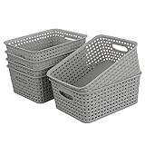 CadineUS 6-pack Grey Woven Plastic Storage