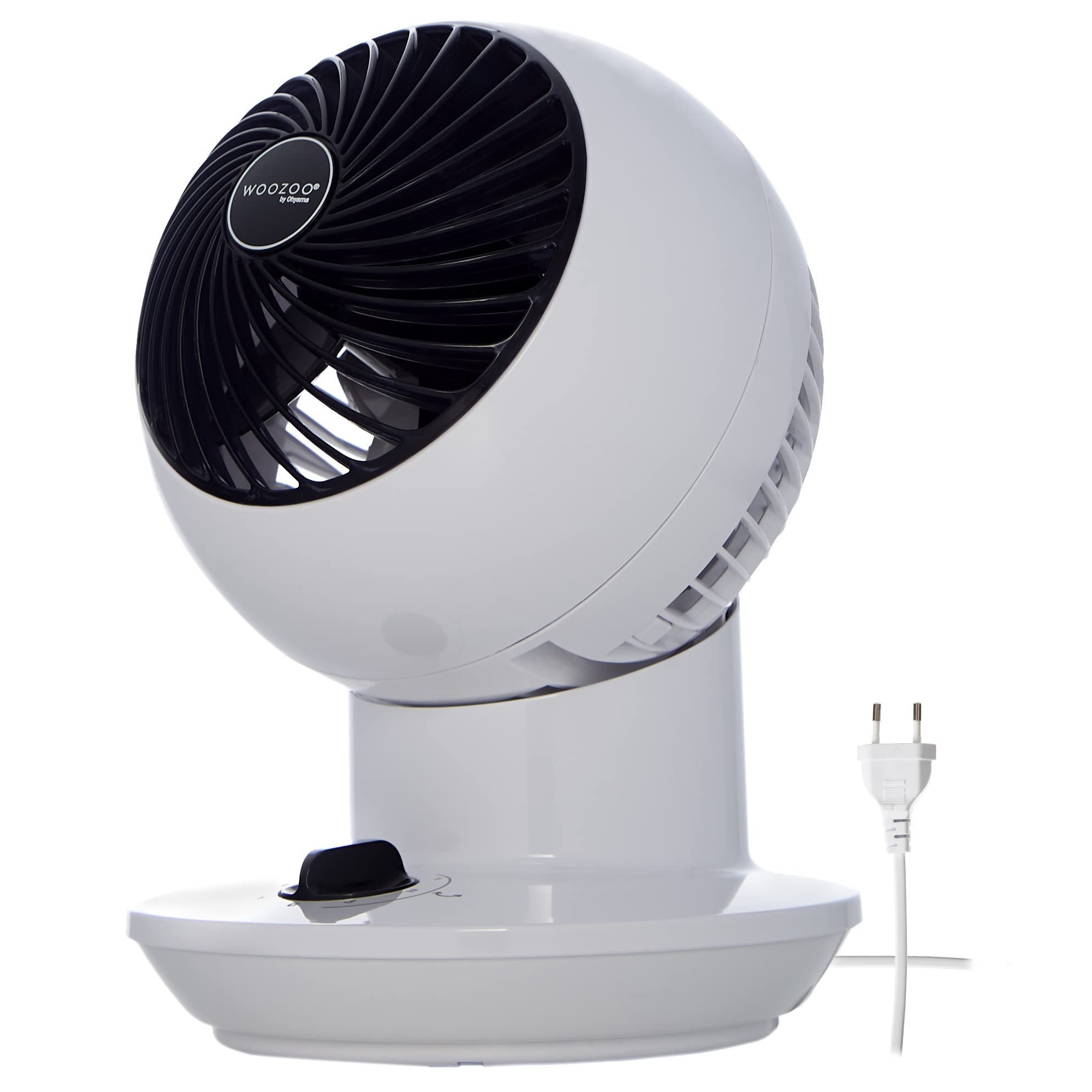 Iris Ohyama Woozoo, Ventilateur De Table, 11M², Blanc, 3 Vitesses, Silencieux, Oscillation, Pour Bureau, Chambre, Salon, Cuisine, Circulateur D'Air, Petit, Puissant, Pcf-Sm12