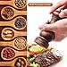 Salt and Pepper Grinder, Manual Wood Salt and Pepper Mill Set with Adjustable Coarseness Ceramic Grinder, Refillable Salt and Pepper Shakers, Fit for All Kinds of Kitchen Spices, 5.5 Inch