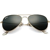 Pro Acme Classic Aviator Sunglasses for Women & Men Glass Lens Metal Frame UV400 Driver Sunglasses