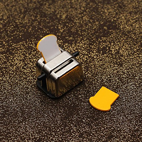 ZEROYOYO DIY 1:12 Dollhouse Metal Toaster Miniature Kit for Kitchen Decoration Accessories Bread Maker Toys for Kids