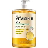 Yoken Vitamin E Oil 16 Fl Oz Vitamina E Oil for Skin Bulk Vitamine oils for Face,Cold Pressed Hexane Free Formula Liquid Perfect Care Bath and Body oils