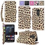 Motorola Droid Turbo / XT1254 Case - Cellularvilla Pu Leather Wallet Card Flip Open Pocket Case Cover Pouch For Motorola Droid Turbo / XT1254 (Brown Leopard)