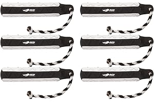 Avery ASD HexaBumper – Sporting Dog Floating Training Dummy with Hex Design & Throw Rope (Flasher (Black/White), 2" Diameter Six Pack)