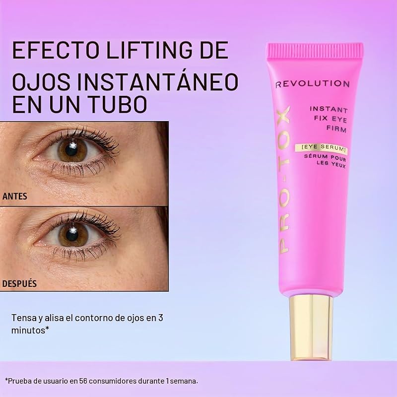 Revolution, Pro-tox sérum facial alisador, con péptidos para líneas finas y arrugas, testado dermatológicamente, vegano y libre de crueldad, 30 g
