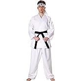Adult Daniel San Costume | Officially Licensed Outfit for Halloween, Cosplay - Shirt, Pants, Belt, Headband