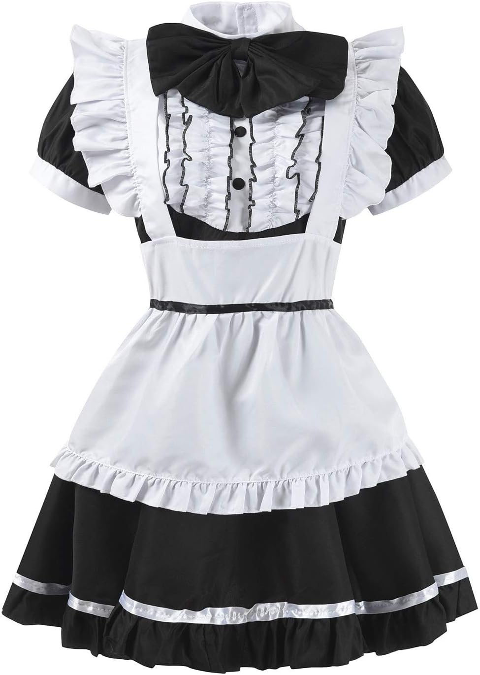 Makroyl Women Ladies French Maid Apron Adult Dress Fancy Sexy Costume Cosplay Dress up Outfit Kit