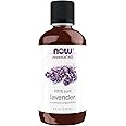 NOW Essential Oils, Lavender Oil, Soothing Aromatherapy Scent, Steam Distilled, 100% Pure, Vegan, Child Resistant Cap, 4-Ounc