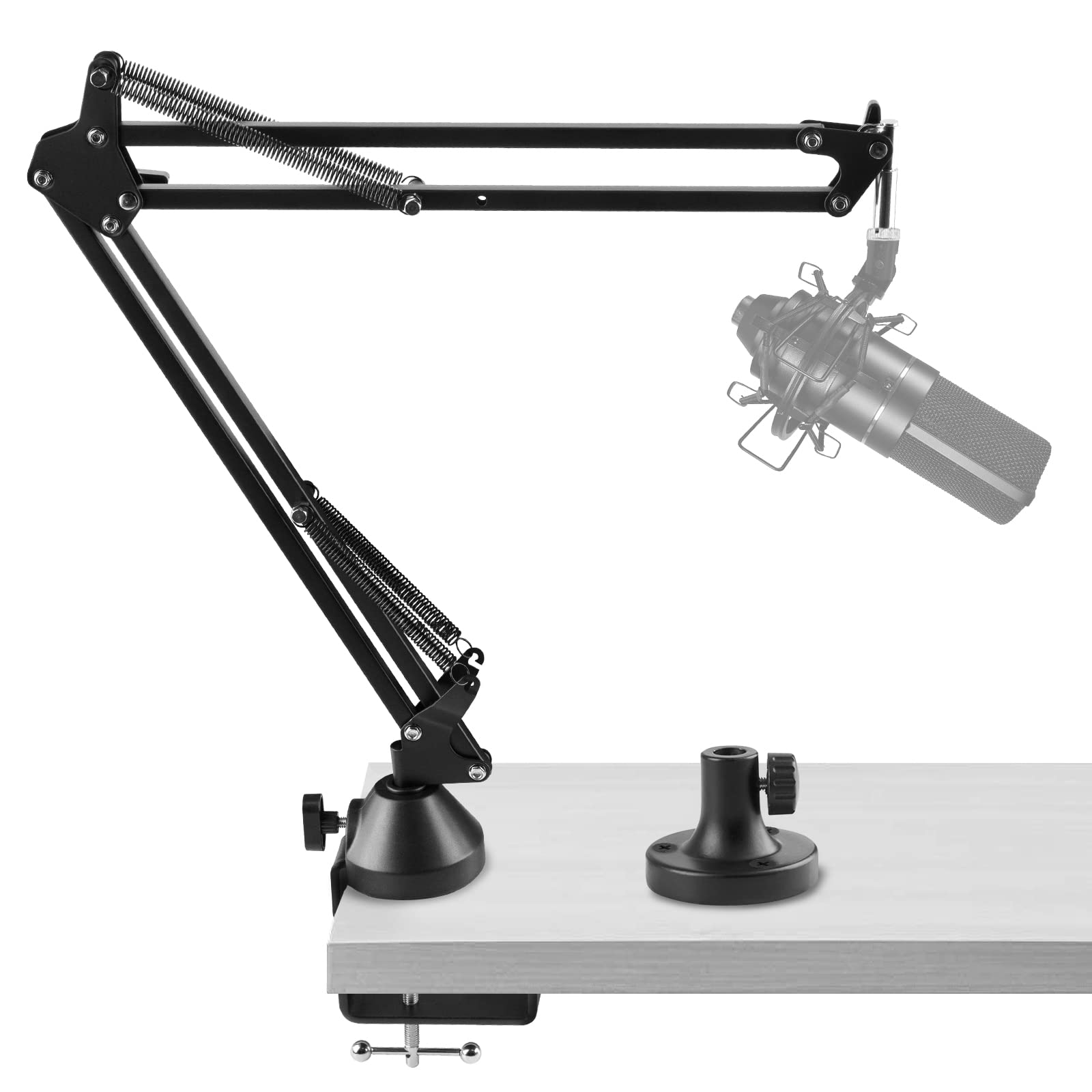 Geekria for Creators Professional Microphone Boom Arm Compatible with MXL 770, 990, 991, BCD-1, V67N, Suspension Mic Stand, Adjustable Desk Mount Holder for Studio Recording, 28.7" Reach