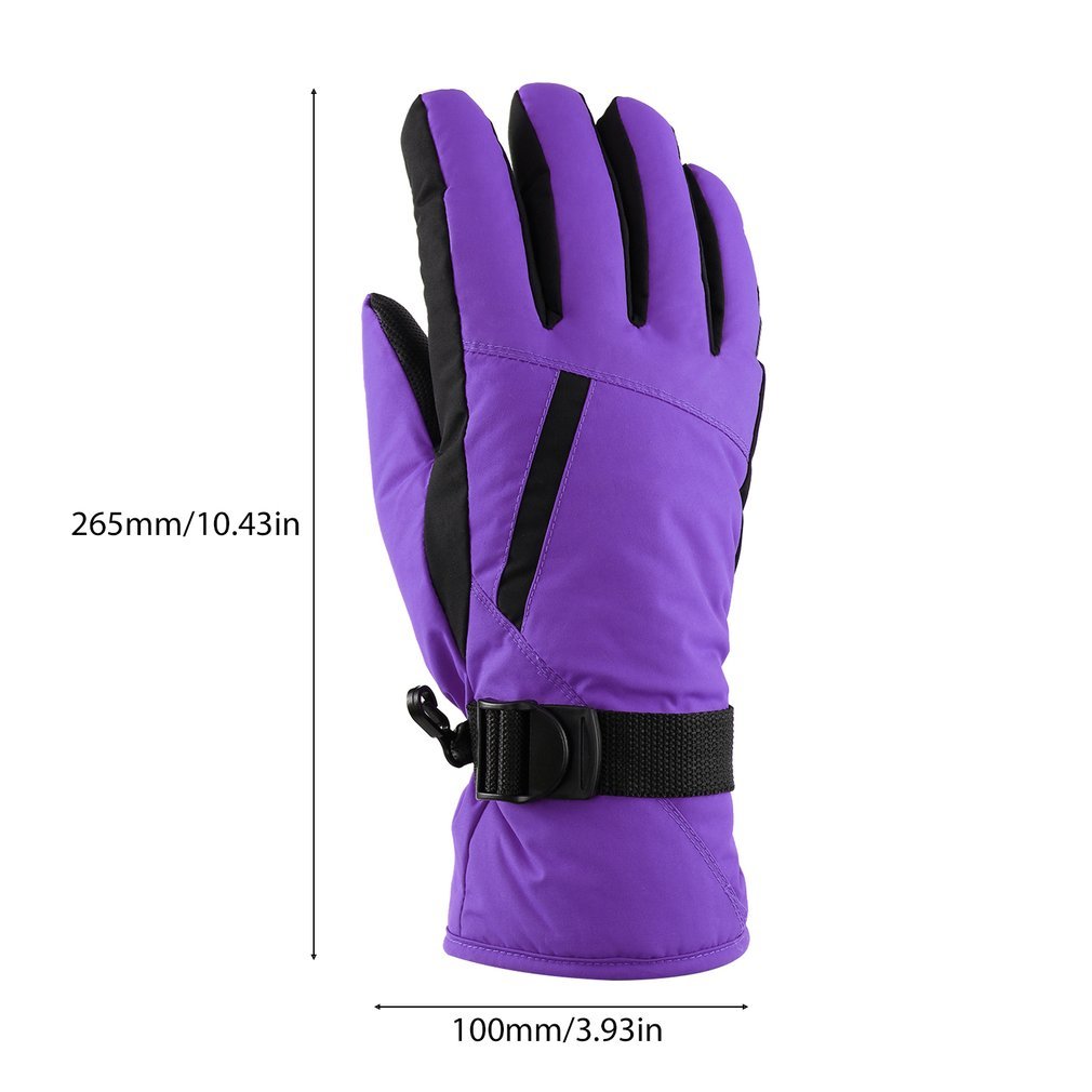 Women\'s Waterproof Windproof Ski Gloves for Skiing, Snowboarding，Cycling and Other Winter Sports Glove with Windproof Thermal Shell & Synthetic Leather Palm