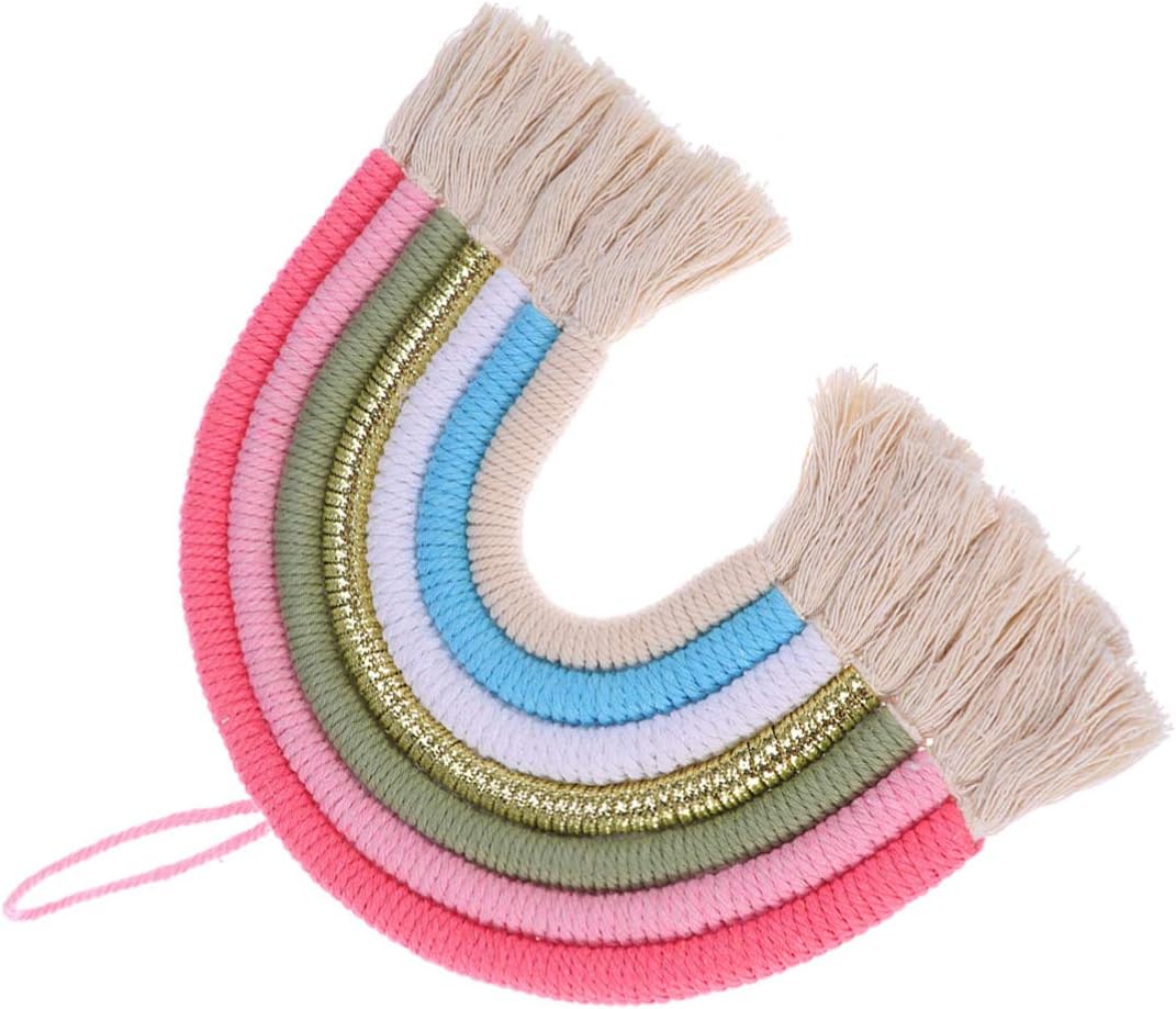 BESPORTBLE Rainbow Wall Decoration Rainbow Wall Hanging Woven Tassel Wall Hanging Decoration for Bedroom Nursery Baby Kids Rooms - Image 3