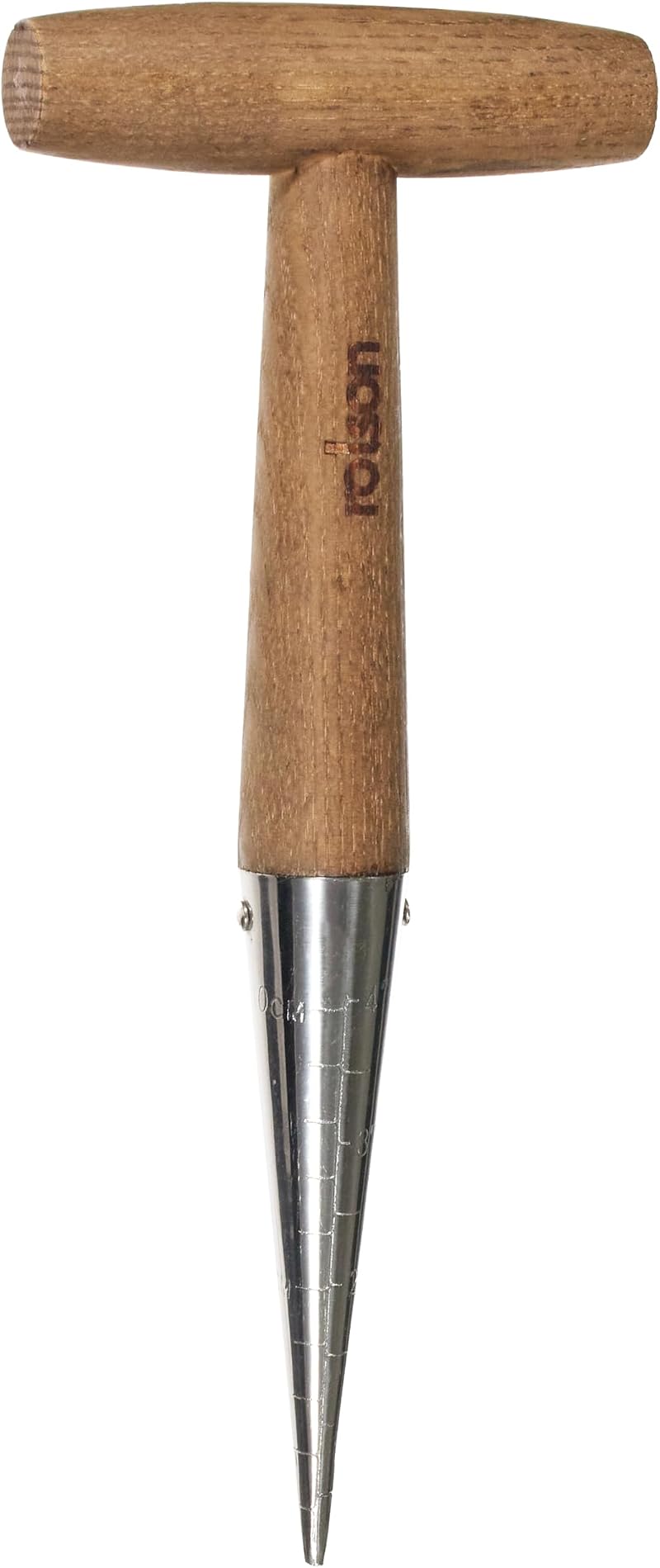 Rolson 82615 Stainless Steel Dibber Ash Handle Leather Strap Mirror Polish