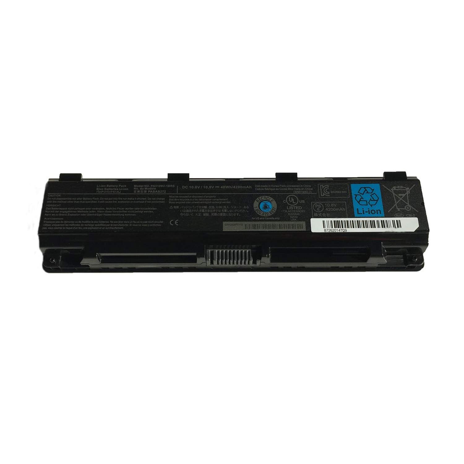 Pa5024u-1BRS Pa5109u-1BRS Laptop Battery Replacement for Toshiba Satellite Pa5026u-1BRS Pa5025u-1BRS Pa5027u-1BRS Pabas260 Pabas259 Pabas262 Pabas263 Pa5023u-1BRS C855 C855D L800 L850(10.8V 4200mAh)